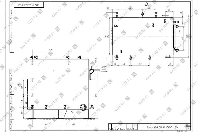 Котел 600 кВт на угле дровах с колосниками чертеж
